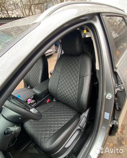 Чехлы экокожа Ромб на Octavia A7 Sport Автопилот