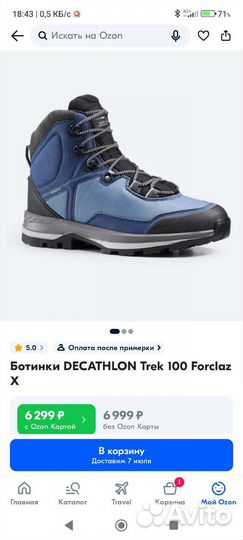 Обувь трекинговая 39