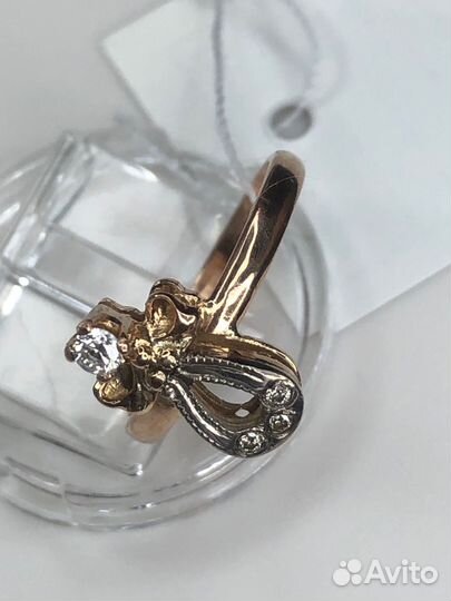 Кольцо СССР с бриллиантами золото 583/16,5р/2,57 г