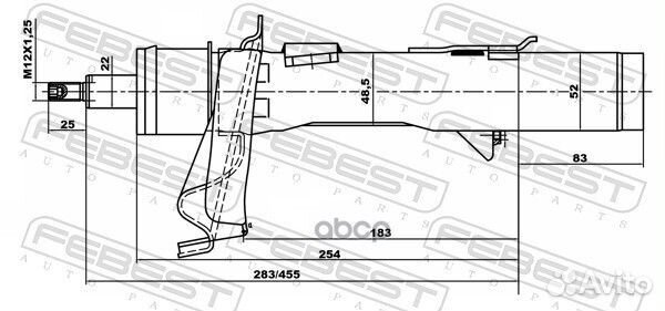 Амортизатор передн левый ford focus III 2166519