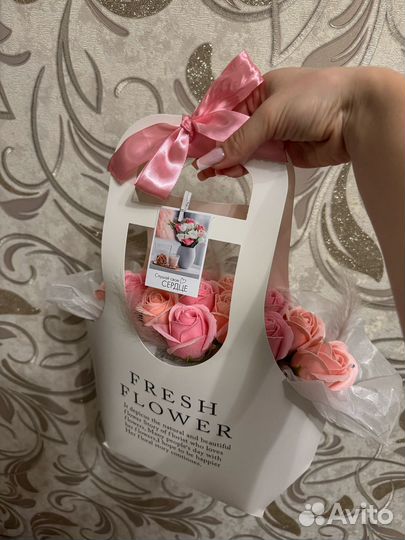 Букет из мыльных роз