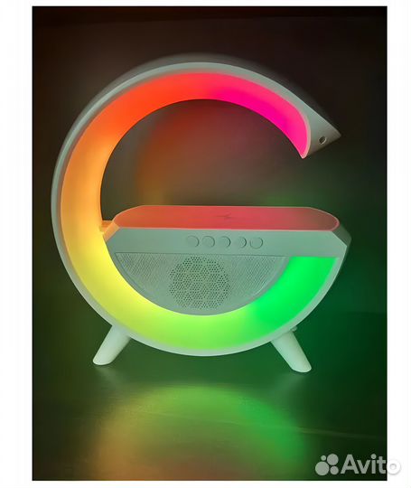 Колонка - ночник с беспроводной зарядкой