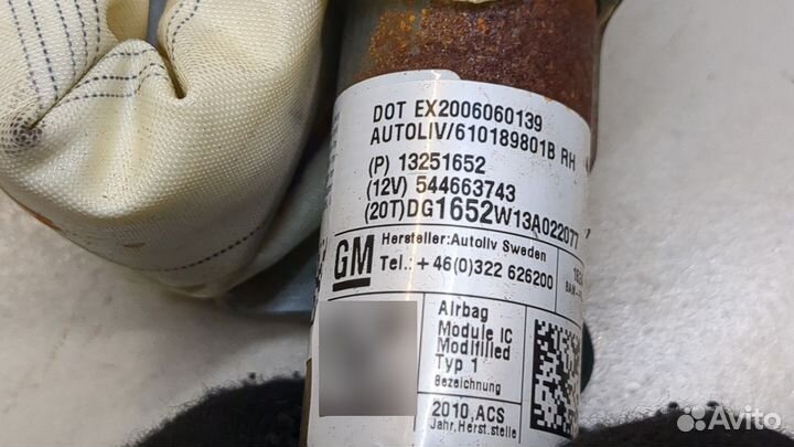 Подушка безопасности боковая Chevrolet Cruze, 2010