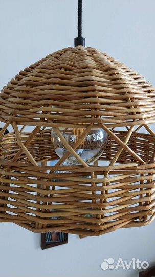 Абажур плетёный