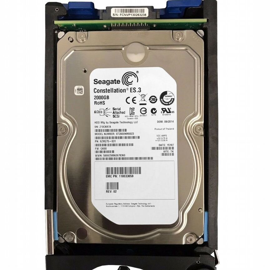 [V3-VS07-020E] Жесткий Диск Emc 2tb 005050140 V3-Vs07-020e