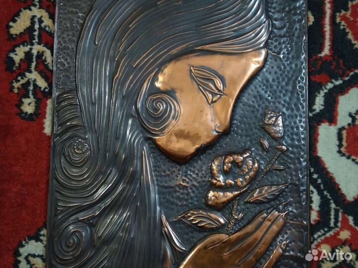 Картина 3 d чеканка из меди