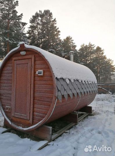 Баня бочка утепленная