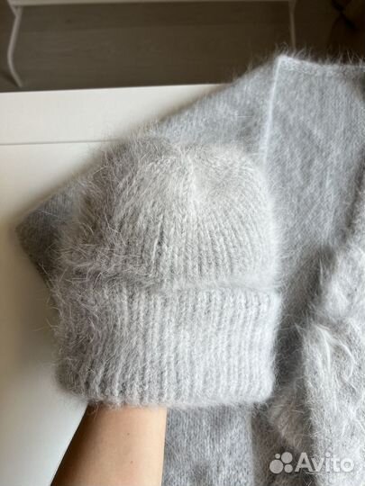 Набор шапка косынка варежки из ангоры