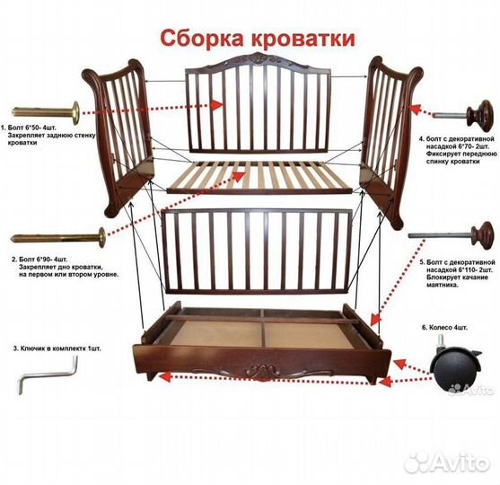 Детская кроватка Pali Rigoletto