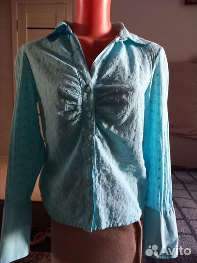 Блузка 44 46 х/б шитье
