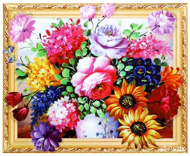 Алмазная мозаика 5D на подрамнике 50х40