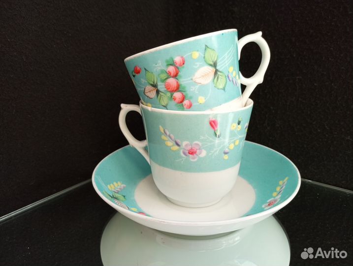 Чайная пара М.С.Кузнецов в Дулëве 19 век