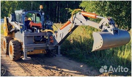 Навесной экскаватор на мини погрузчик