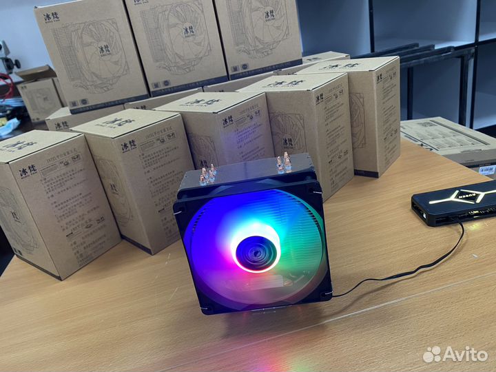 Кулер для процессора Башня RGB 4 трубки 4pin