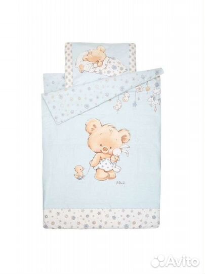 Комплект белья в кроватку с бортиками и балдахином