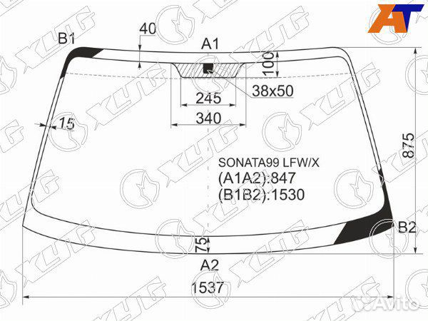Стекло лобовое KIA optima