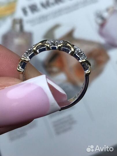 Золотое кольцо с бриллиантами 585 в стиле Tiffany