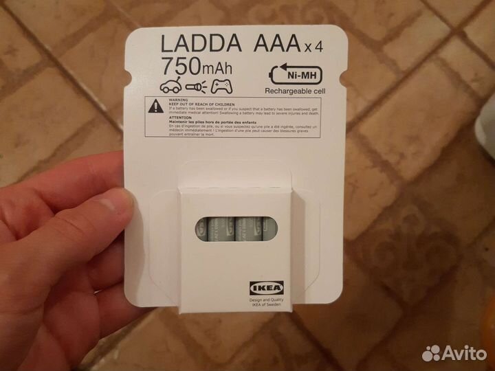 Новые батарейки аккумуляторные IKEA ladda мизинчик