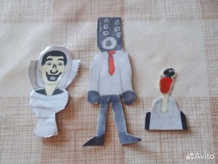 Наклейки самодельные (скибиди туалет)