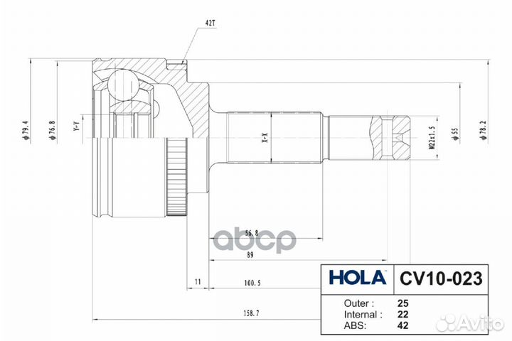 Шрус наружный nissan almera classic,almera II