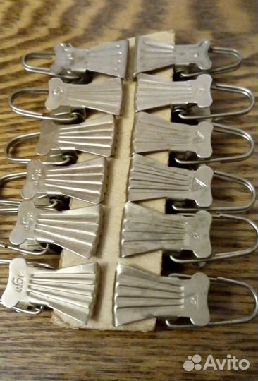 Крючки-зажимы для штор и кухни СССР два вида новые