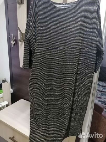 Вечернее платье полоска золото и серебро