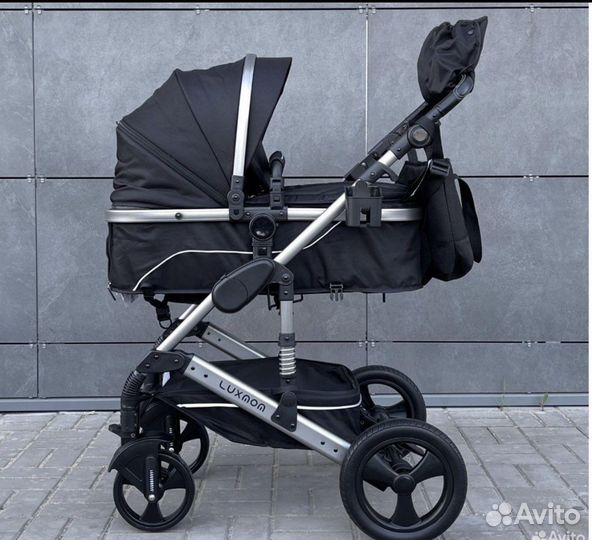 Коляска 2 в 1 (стильный черный )