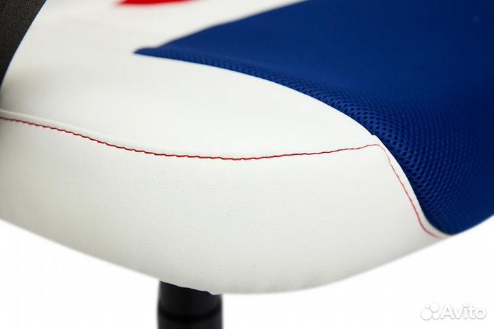 Кресло компьютерное Runner кож.зам-ткань, белый-си