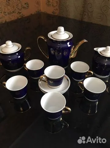 Cobalt coffee донская ул 14 фото Сервиз фарфоровый Кофейный кобальт Городница купить в Омске с доставкой Товары д