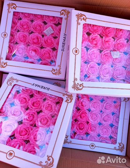 Мыльные кучерявые розы