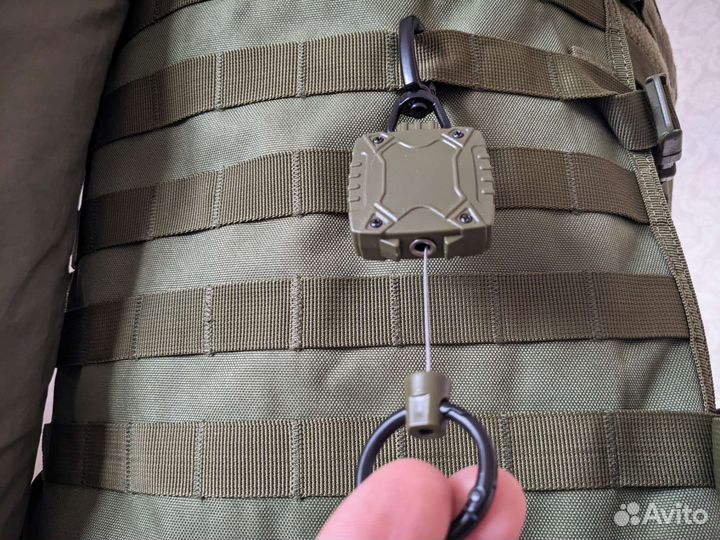 Тактический карабин ретрактор рулетка Molle