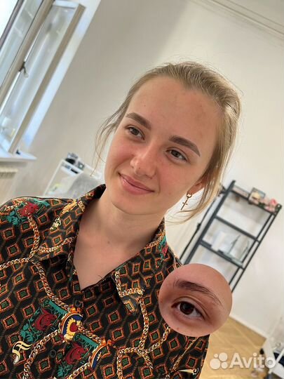 Перманентный макияж, пудровые брови