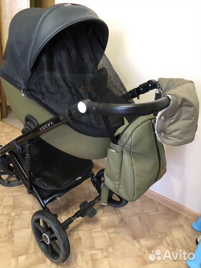 Коляска 2 в 1 эко кожа