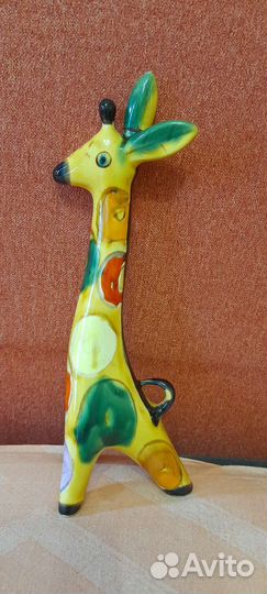 Статуэтка жирафа. Конаковский фаянс. СССР