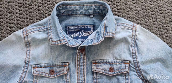 Джинсовая рубашка next 104