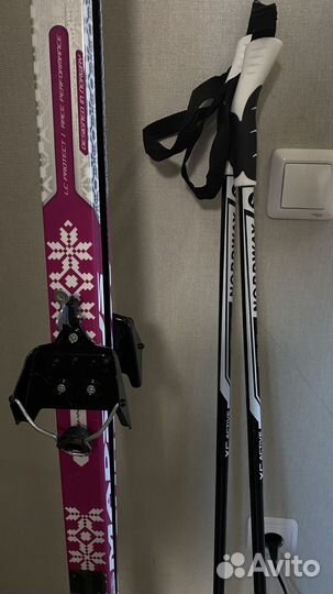 Лыжи 180 см ботинки 36