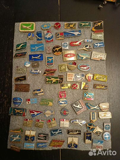 Значки СССР авиация 83шт