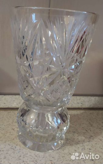 Ваза для цветов хрустальная