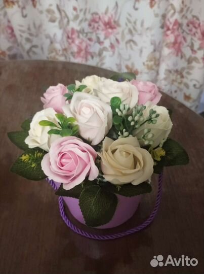 Букет цветов, композиция, мыльные розы в наличии