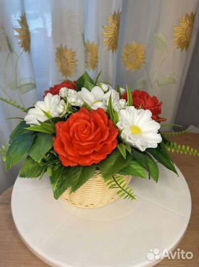 Букет цветов из мыла