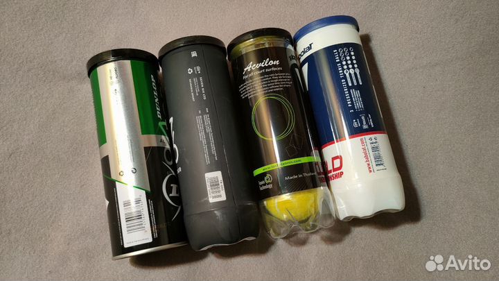 Мячи для тенниса acvilon babolat 7/6 dunlop