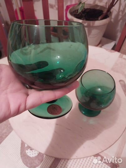 Фужеры цветное стекло