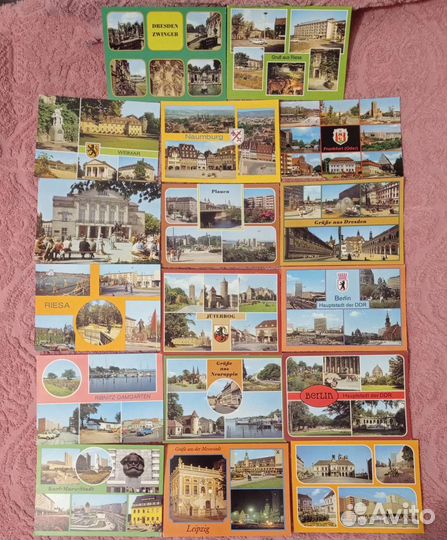 Открытки города гдр Германия 80 е гг