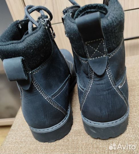 Ботинки натур нубук Германия, р 40, синие