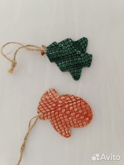 Ёлочные игрушки набор керамика