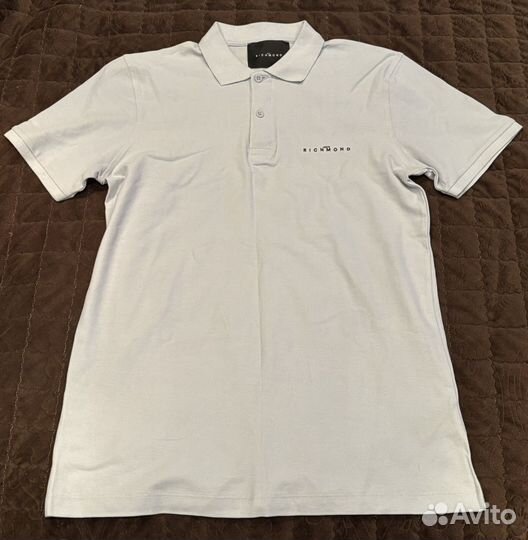 Поло John Richmond светло-голубое