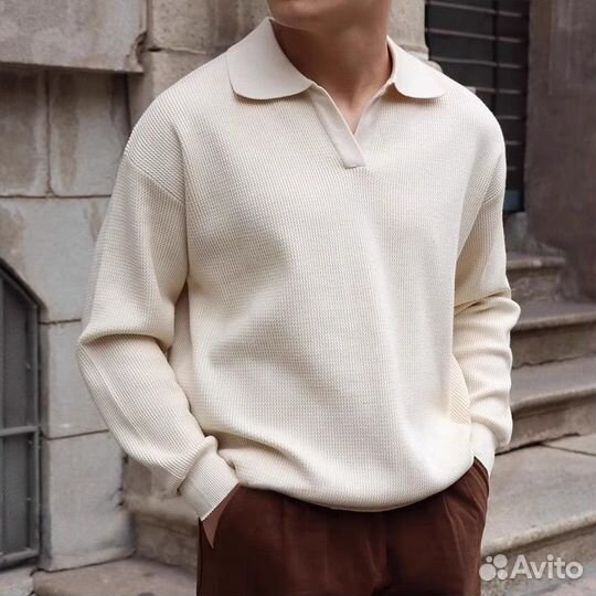 Поло с длинным рукавом old money