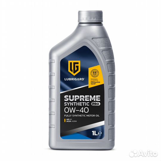 Масло lubrigard supreme synthetic PRO SAE 0W-40