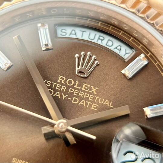 Часы rolex daydate 40mm rosegold chocolade