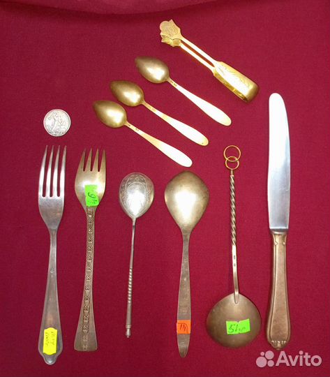 Столовые приборы СССР и царизм, серебро